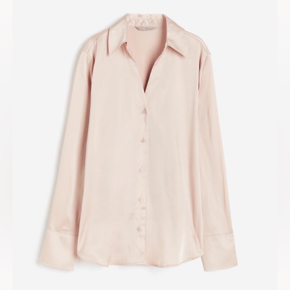 H&M V Neck Button down Blouse Size:XL